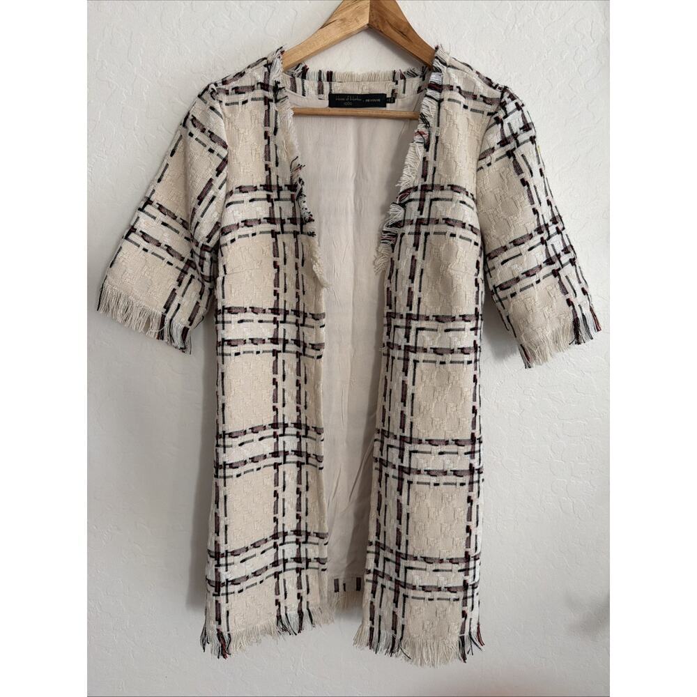 House of Harlow 1960 x REVOLVE XS Parker Tweed Fringed Dress Tailored‎ To Jacket